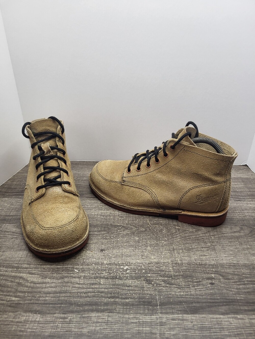 Danner Tan Brown Suede Desert Work Saftey Toe Boots Mens Size 7